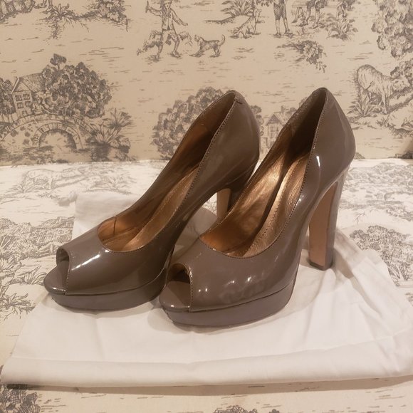 Grey Patent BCBG Heels